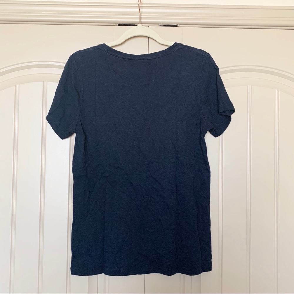 J.Crew Collector Tee Navy Blue with Gold Anchor - Picture 2 of 3
